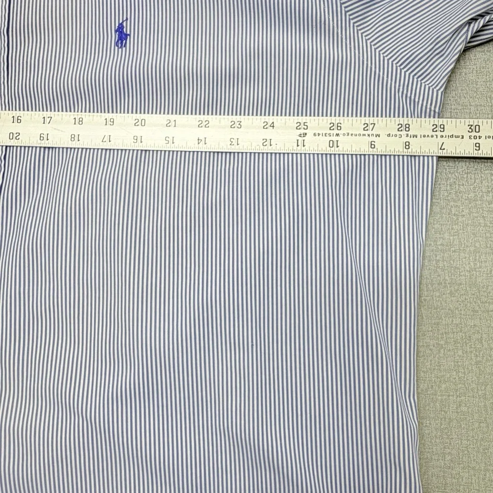 Polo Ralph Lauren Blake Shirt XL Men's Blue White Stripe Button Down 100% Cotton